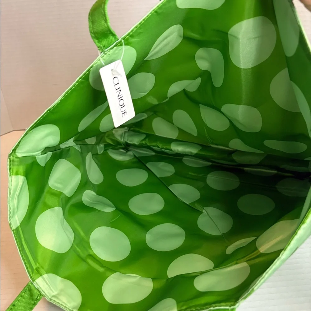 Kate Spade New Green Polka Dot Tote and Kaye Spade Coin Pouch Bag Charm - Picture 8 of 8